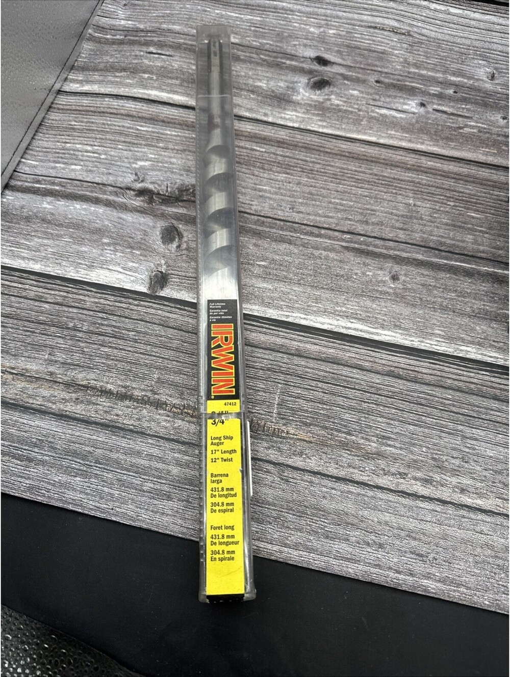 IRWIN 47412 SPEEDBOR 3/4” X 17" AUGER DRILL BIT WITH AUGER FILE
